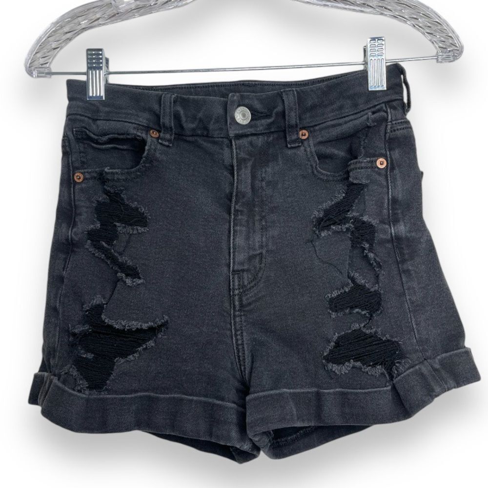 American Eagle Curvy Mom Short Black Wash Size 2